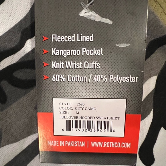 NWT Rothco Hoodie - Picture 3 of 3